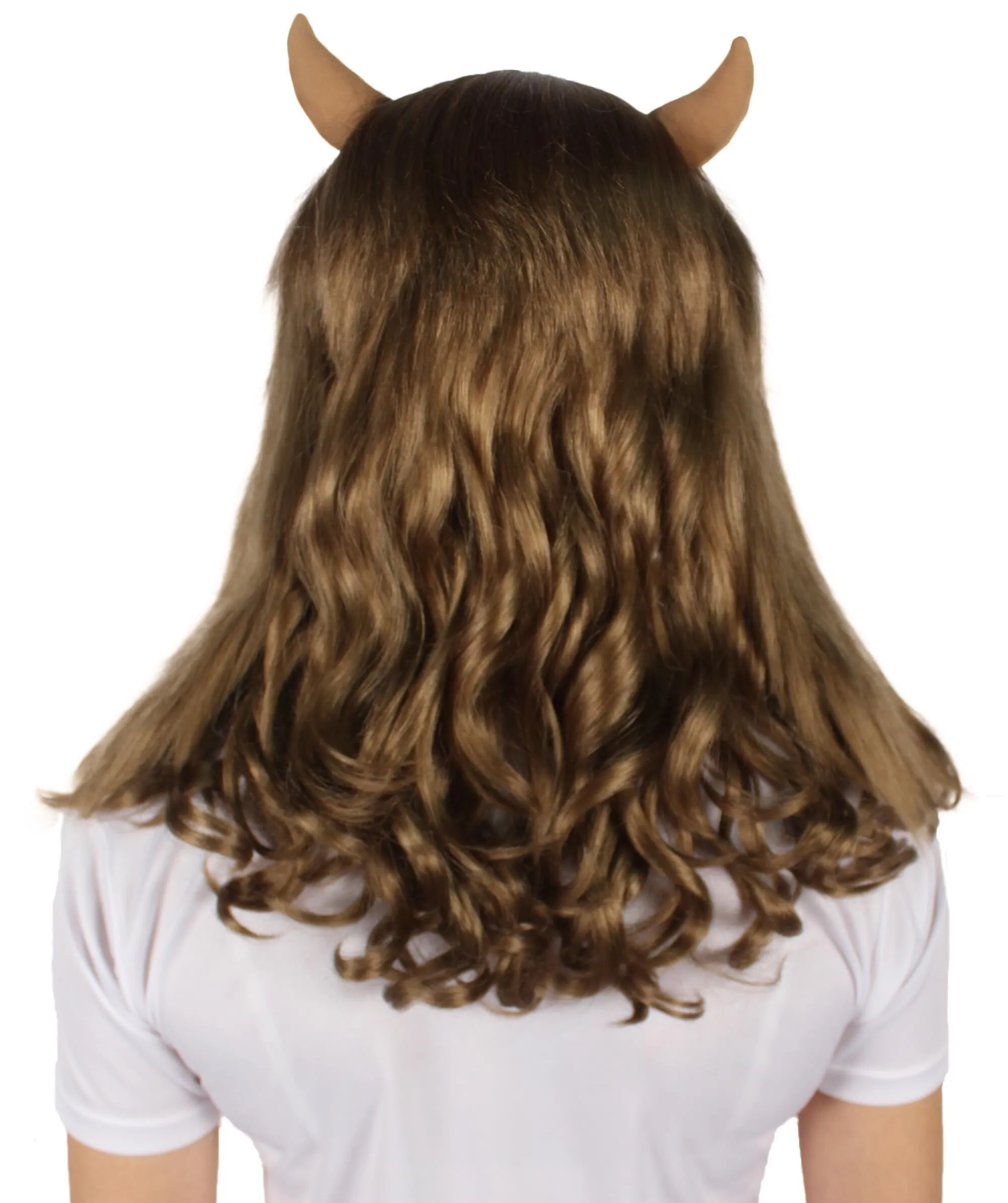 Adult Women's Anime Wavy Demon Wig with Horns | Multiple Color Options