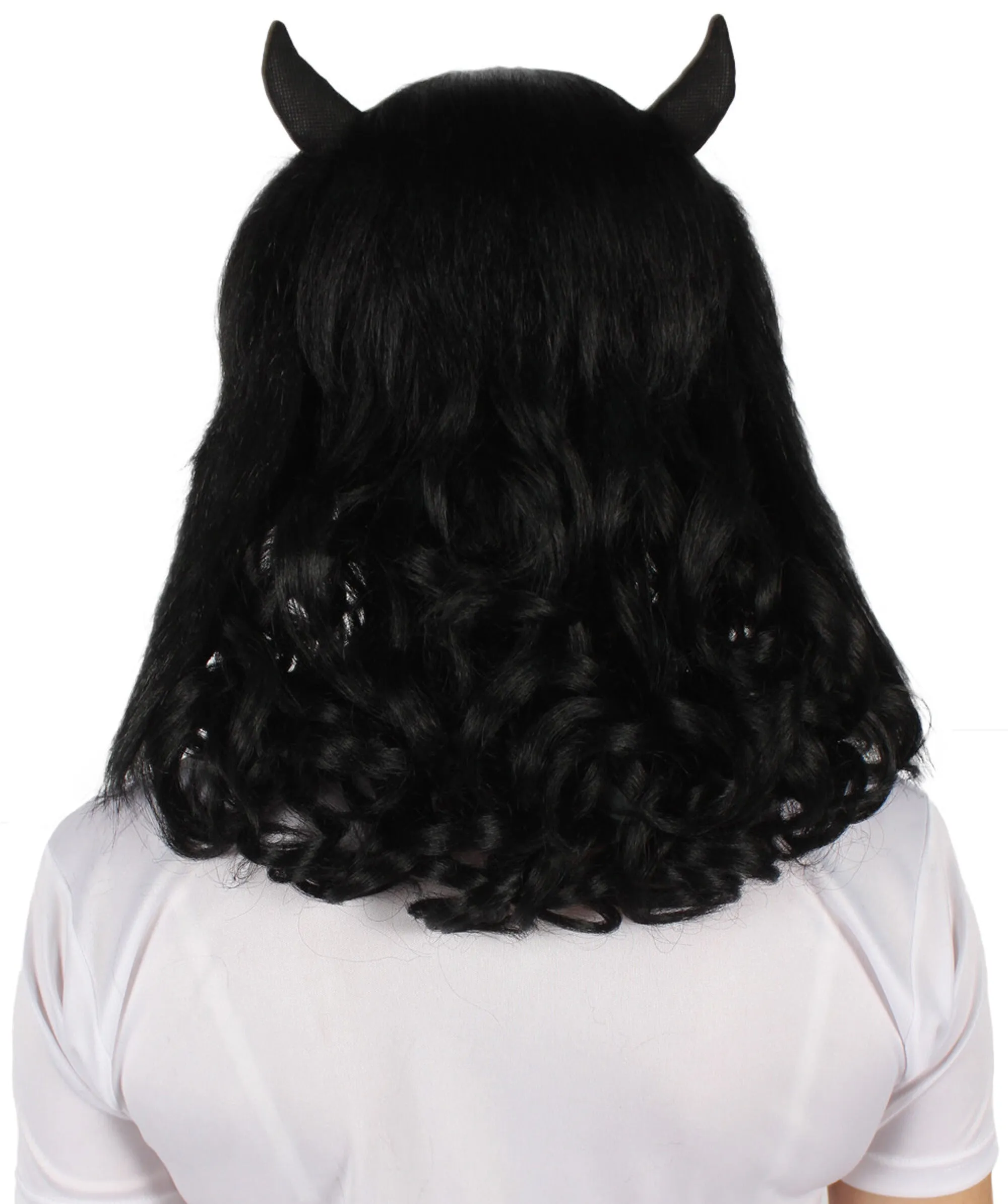 Adult Women's Anime Wavy Demon Wig with Horns | Multiple Color Options