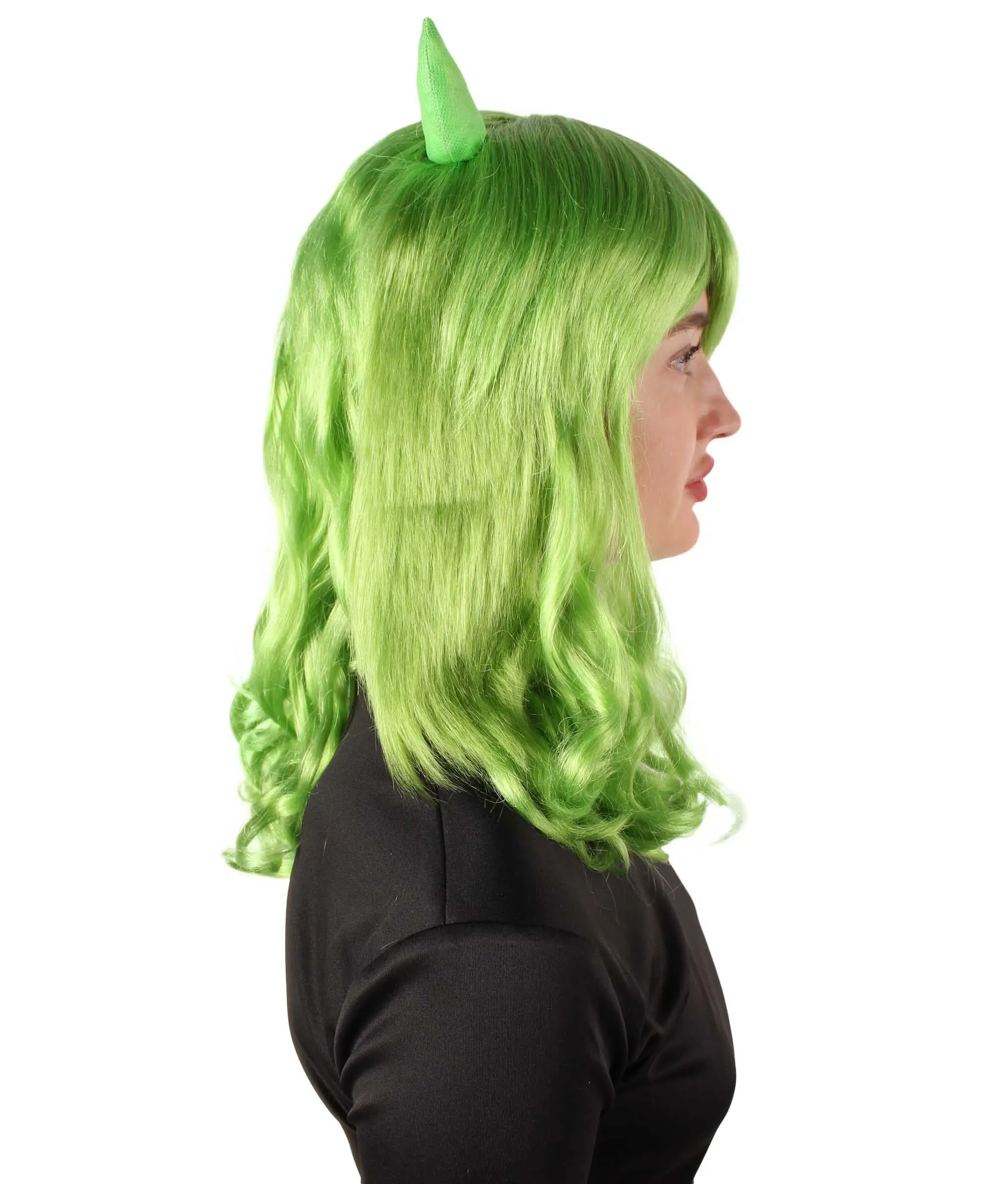 Adult Women's Anime Wavy Demon Wig with Horns | Multiple Color Options