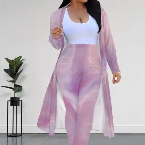 Amethyst Long Sleeve Cardigan and Leggings Set