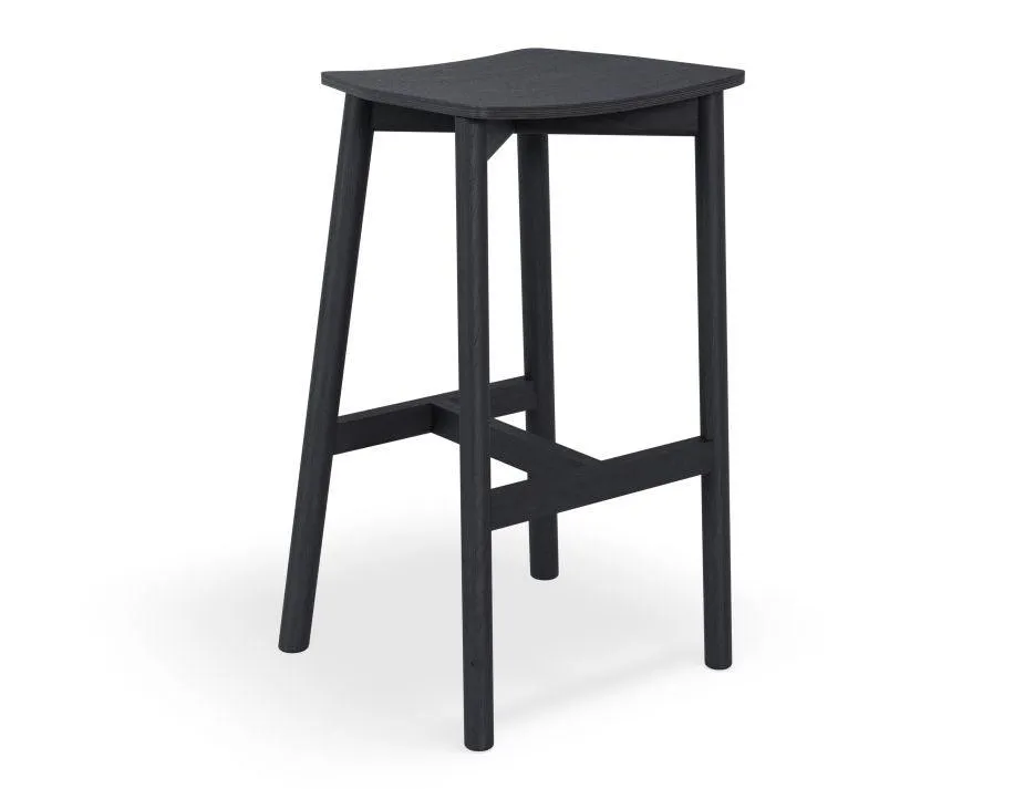 Andi Stool - Black - Backless - 66cm Seat Height (Kitchen Bench height)