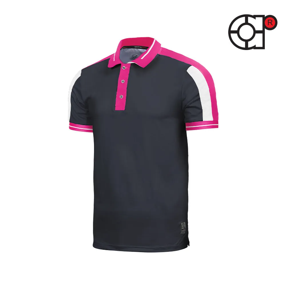 ARORA SHORT SLEEVE DRY FIT SPANDEX GOLFER POLO (BLACK)