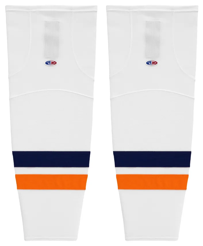 Athletic Knit (AK) HS2100-511 New York Islanders White Mesh Ice Hockey Socks