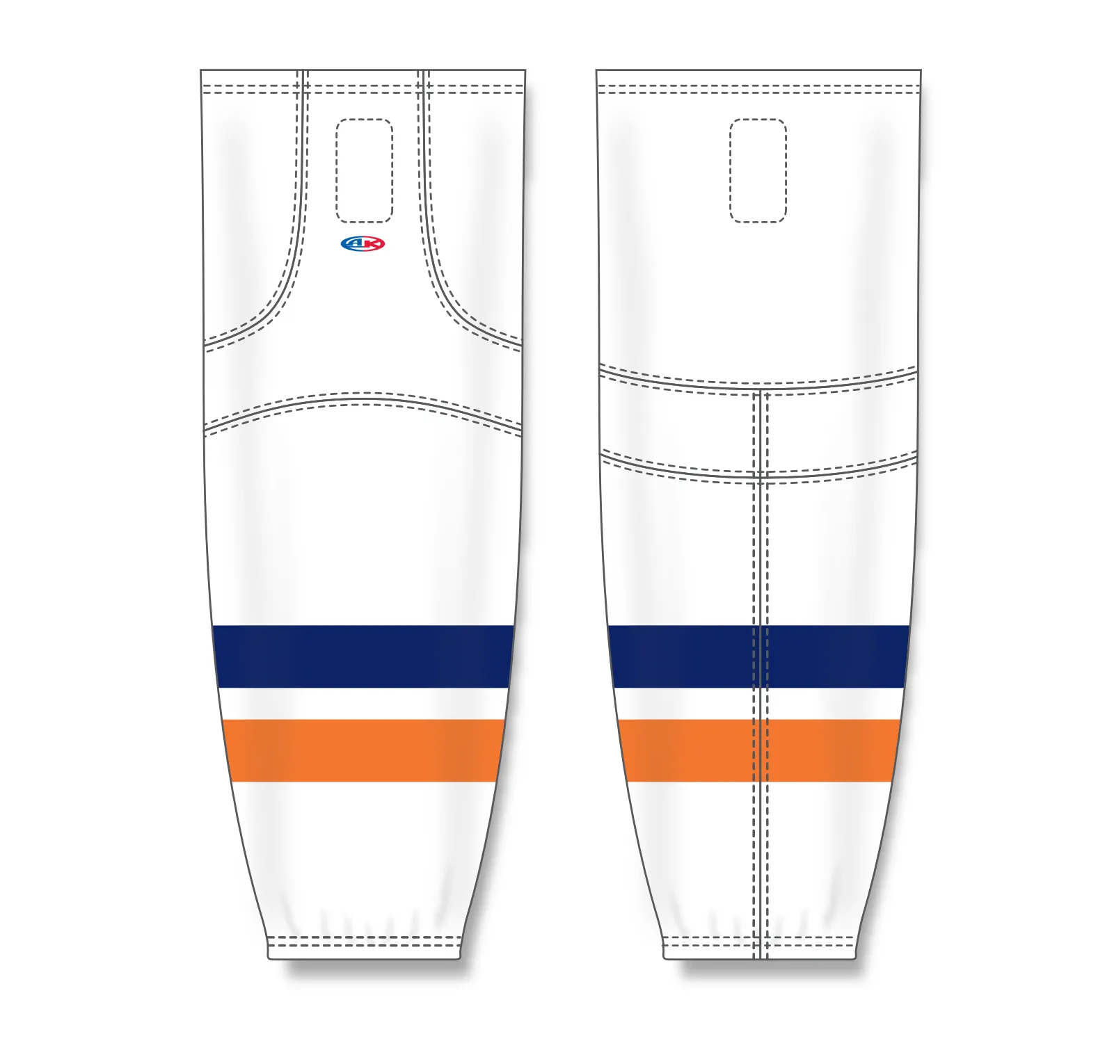 Athletic Knit (AK) HS2100-511 New York Islanders White Mesh Ice Hockey Socks