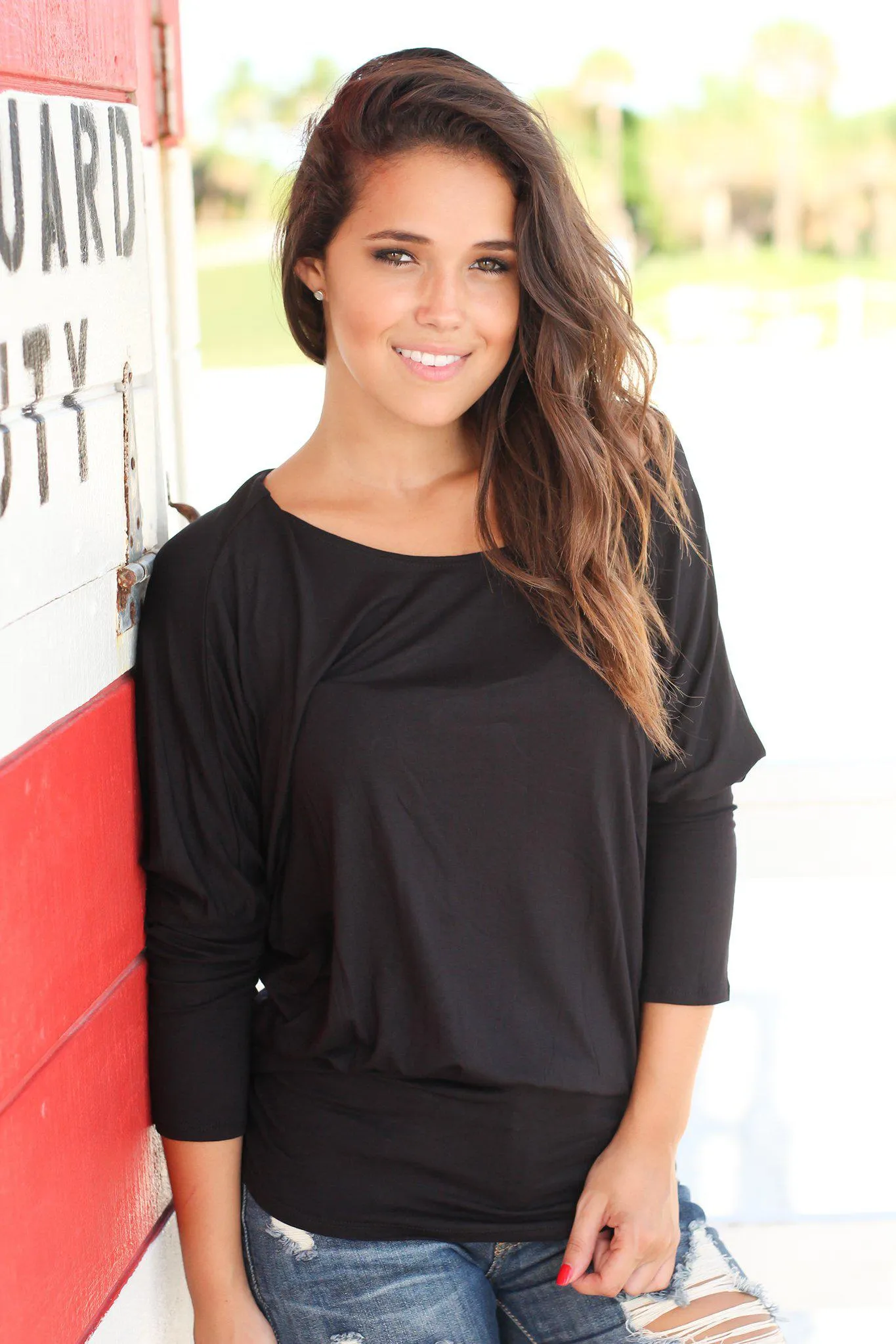 Black Long Sleeve Top