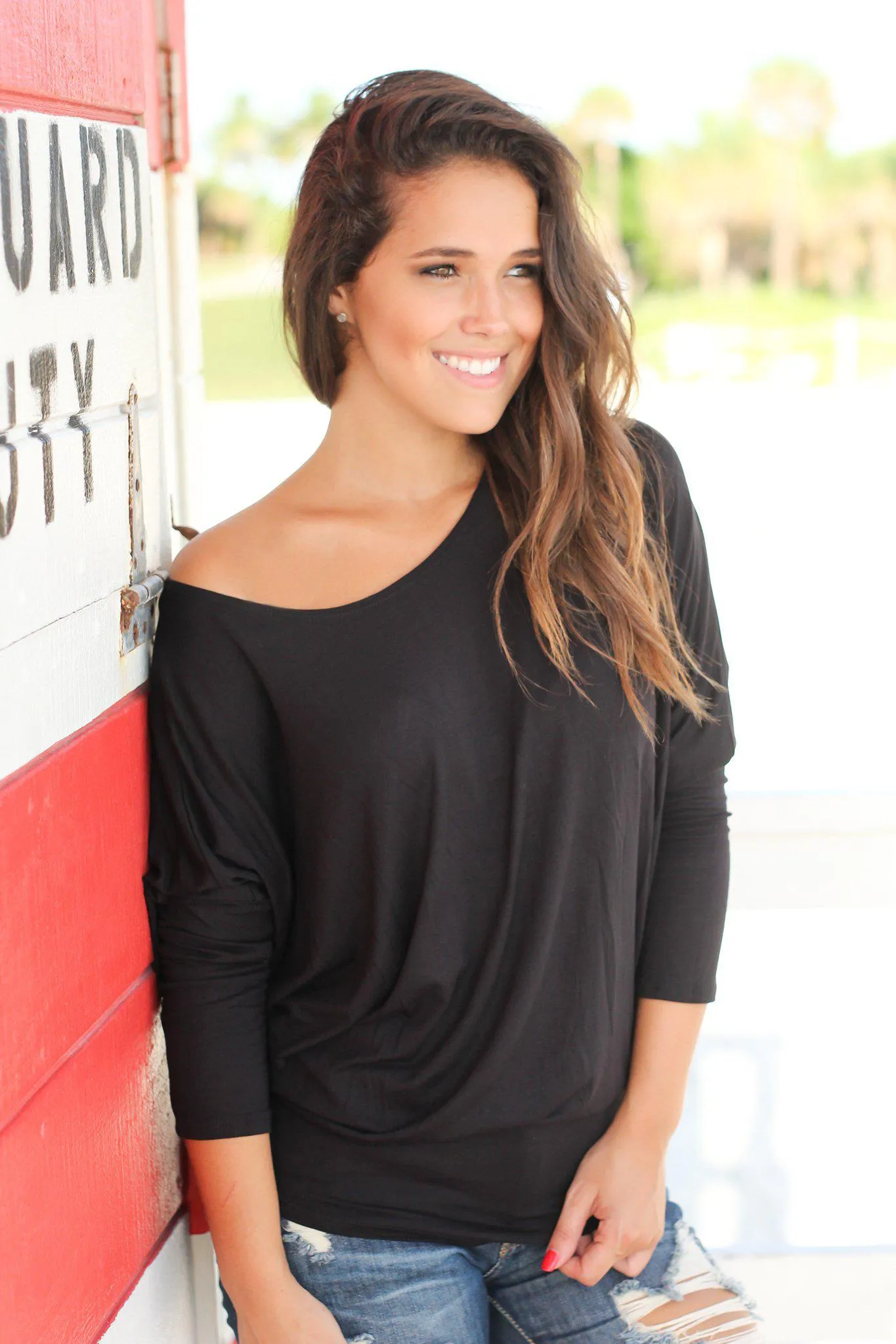 Black Long Sleeve Top