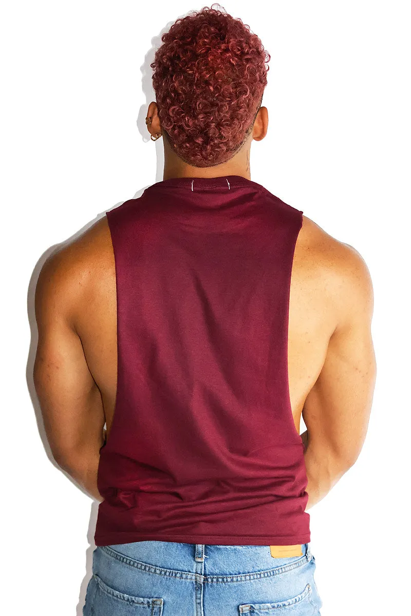 Bro Job Low Arm Shredder Tank-Burgandy