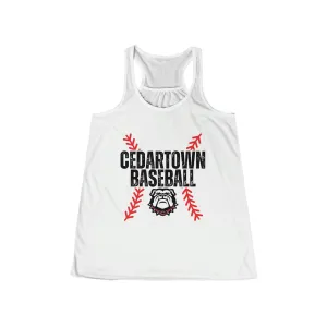 Cedartown Bulldogs Baseball Bella Canvas Women's Flowy Racerback Tank