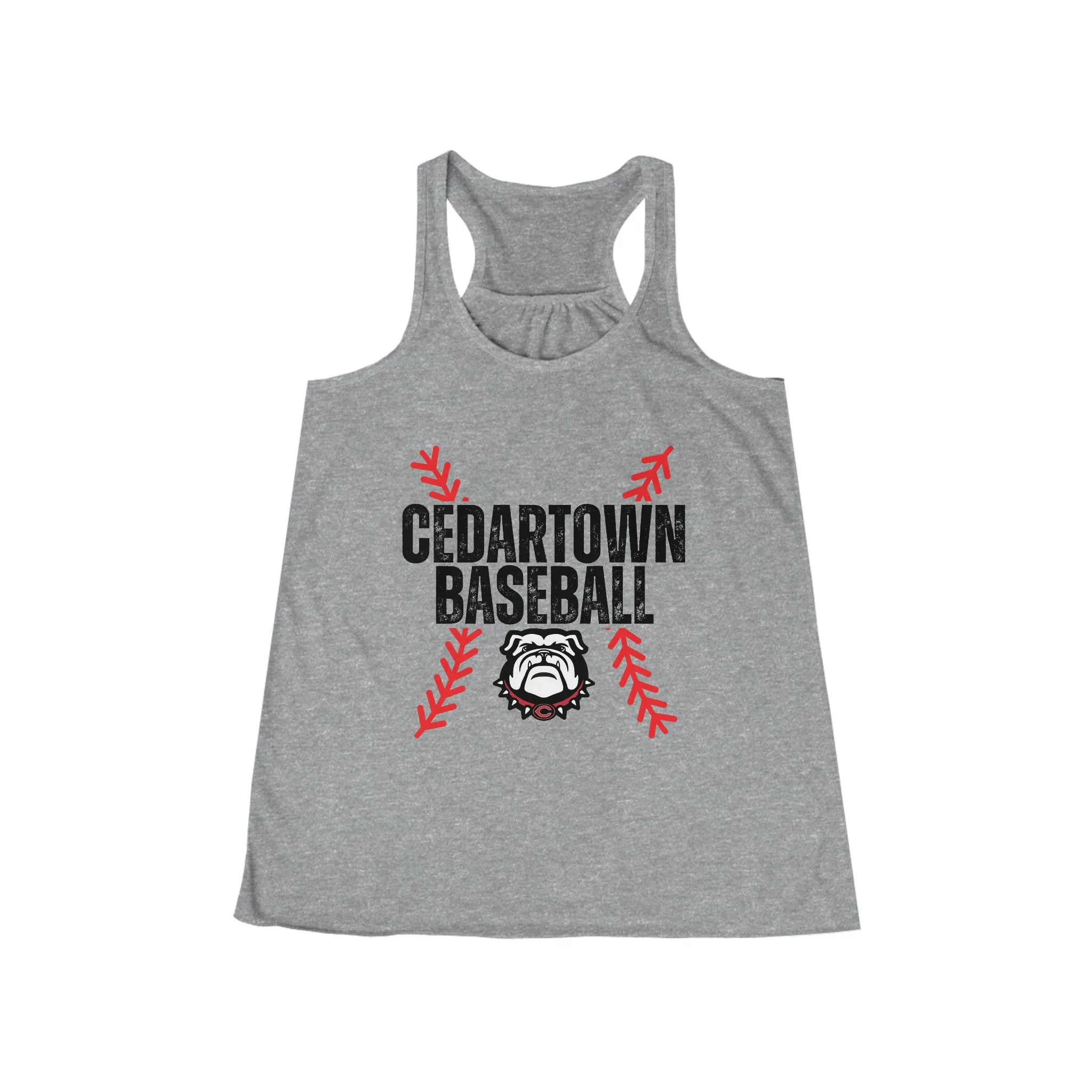 Cedartown Bulldogs Baseball Bella Canvas Women's Flowy Racerback Tank