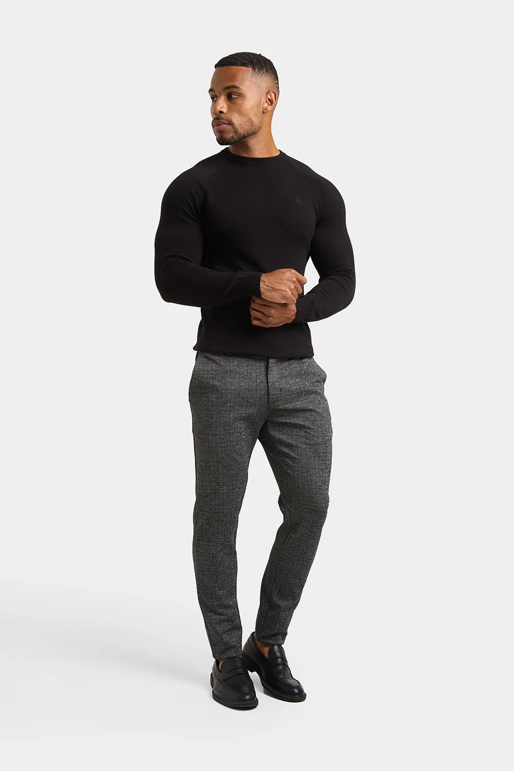 Check Pants in Black/Grey