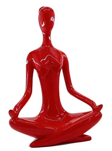 Creative and Abstract Beauty Yoga Figures and Figurines,Yoga Girl/Woman Statues Sculptures Modern Home Desktop Decoration 13.8" inches Tall