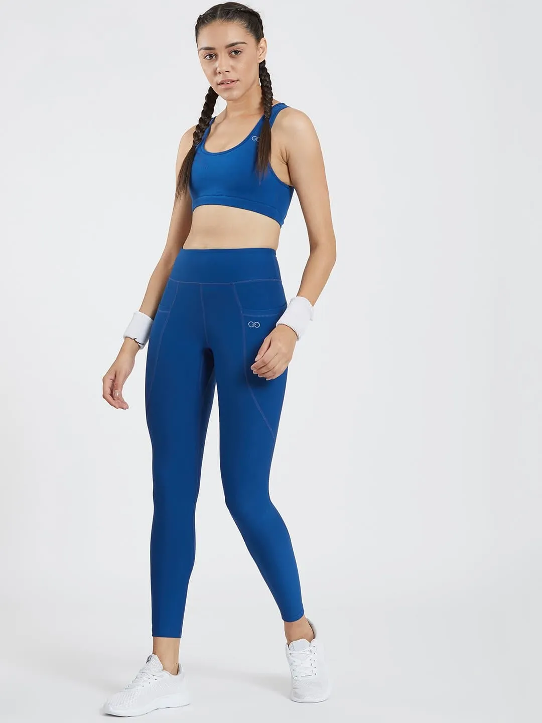 Creeluxe Ultimate Denim Blue Full Length Pocket Leggings