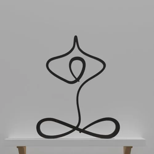 EROTNGO Yoga Lover Shelf Decor - Stylish Meditation Statue and Peace Figurine | Unique Wall Art for Zen Spaces, Mindfulness Gifts, Spiritual Home Accent