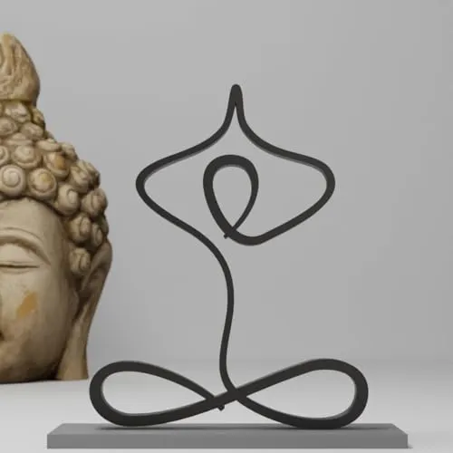 EROTNGO Yoga Lover Shelf Decor - Stylish Meditation Statue and Peace Figurine | Unique Wall Art for Zen Spaces, Mindfulness Gifts, Spiritual Home Accent