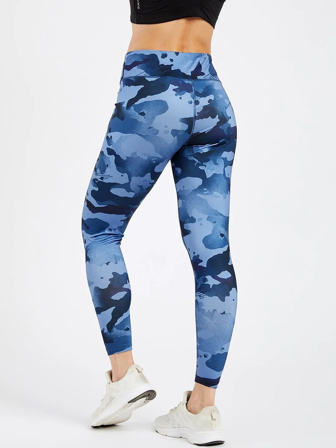 Essential Camo Printed Blue Full Length Leggings #3