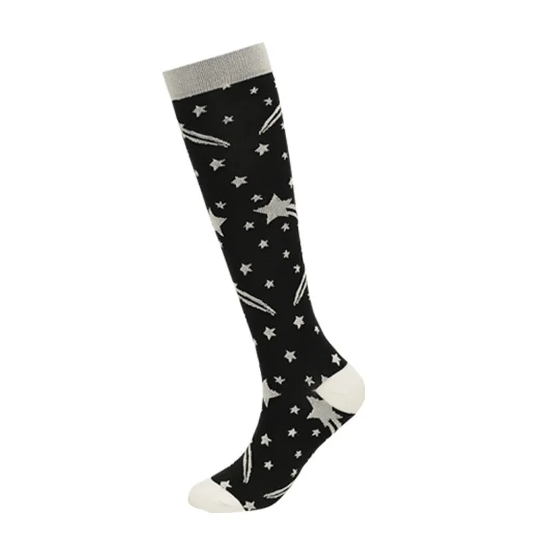 Fashion Calf Length Compression Socks