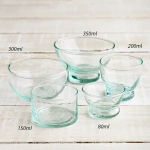 Glass Bowls - Transparent Blue - 5 styles