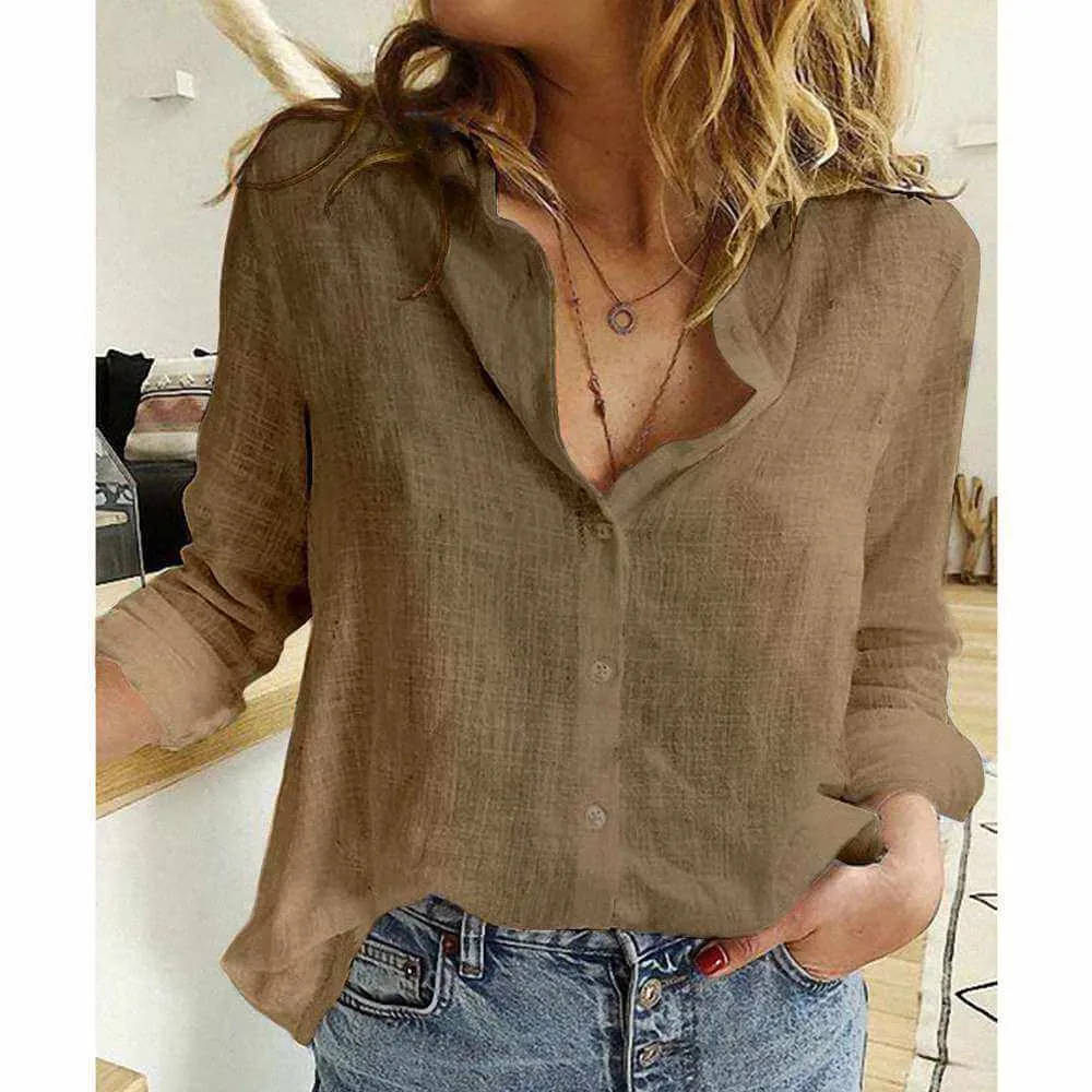 Glow Chic's Casual Loose Linen Shirt