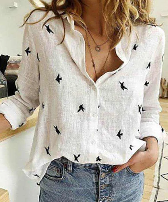 Glow Chic's Casual Loose Linen Shirt