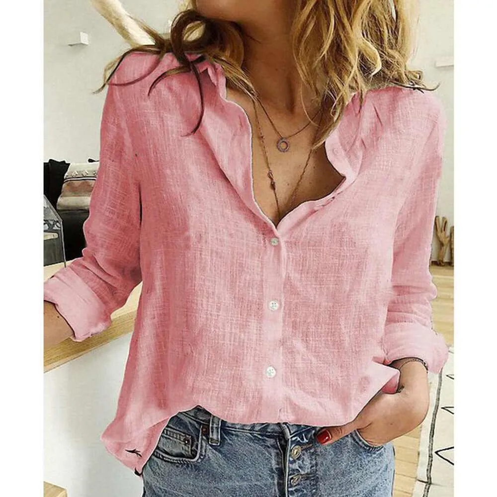 Glow Chic's Casual Loose Linen Shirt