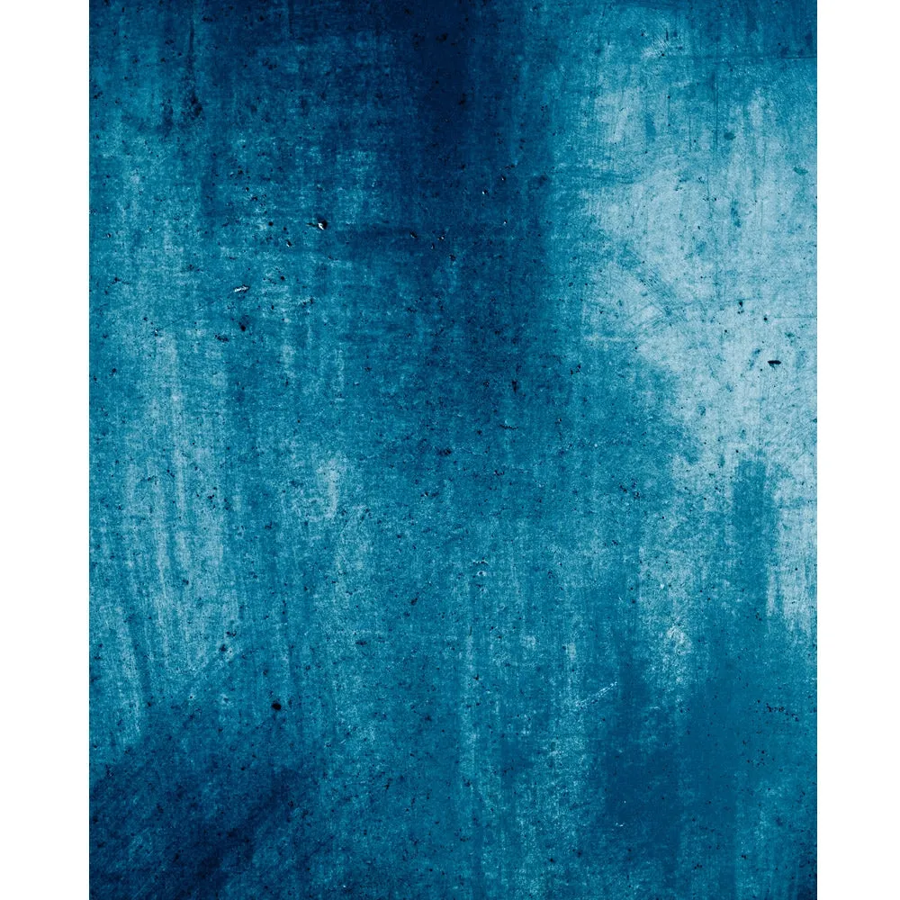 Grunge Cobalt Mottled Printed Backdrop