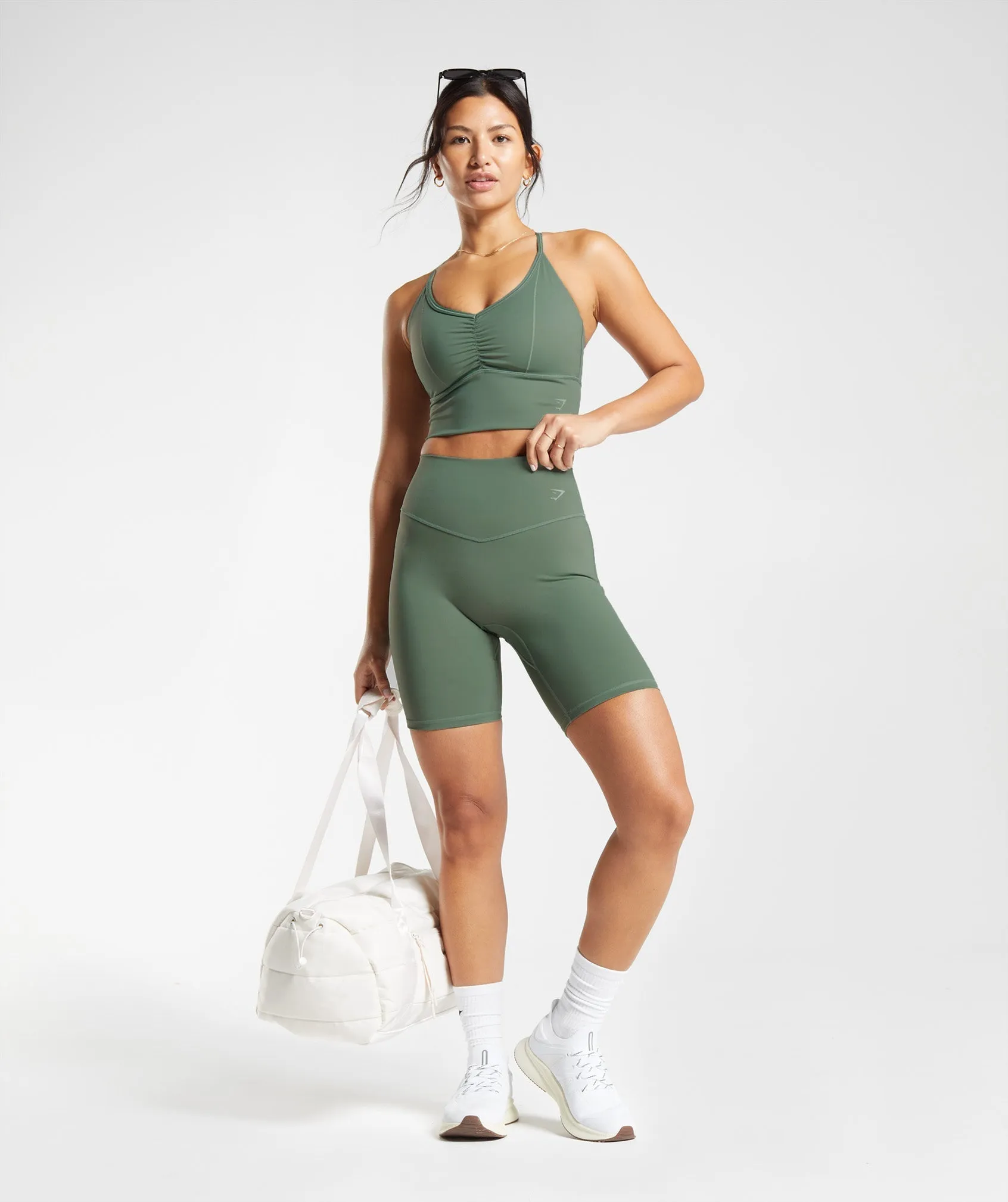 Gymshark Elevate Cycling Shorts - Willow Green