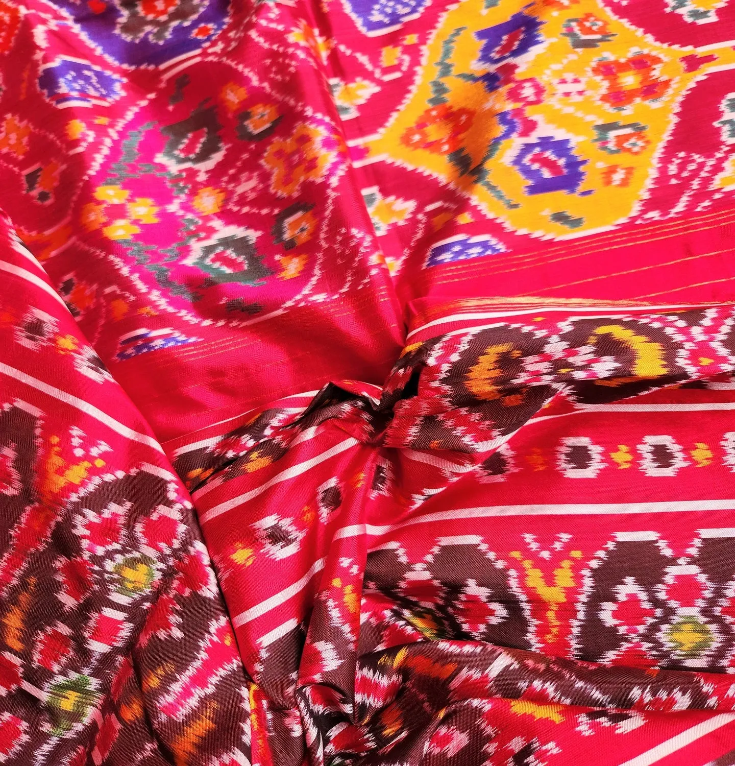 IKAT PATOLA SILK SAREE - COLOR RIOT