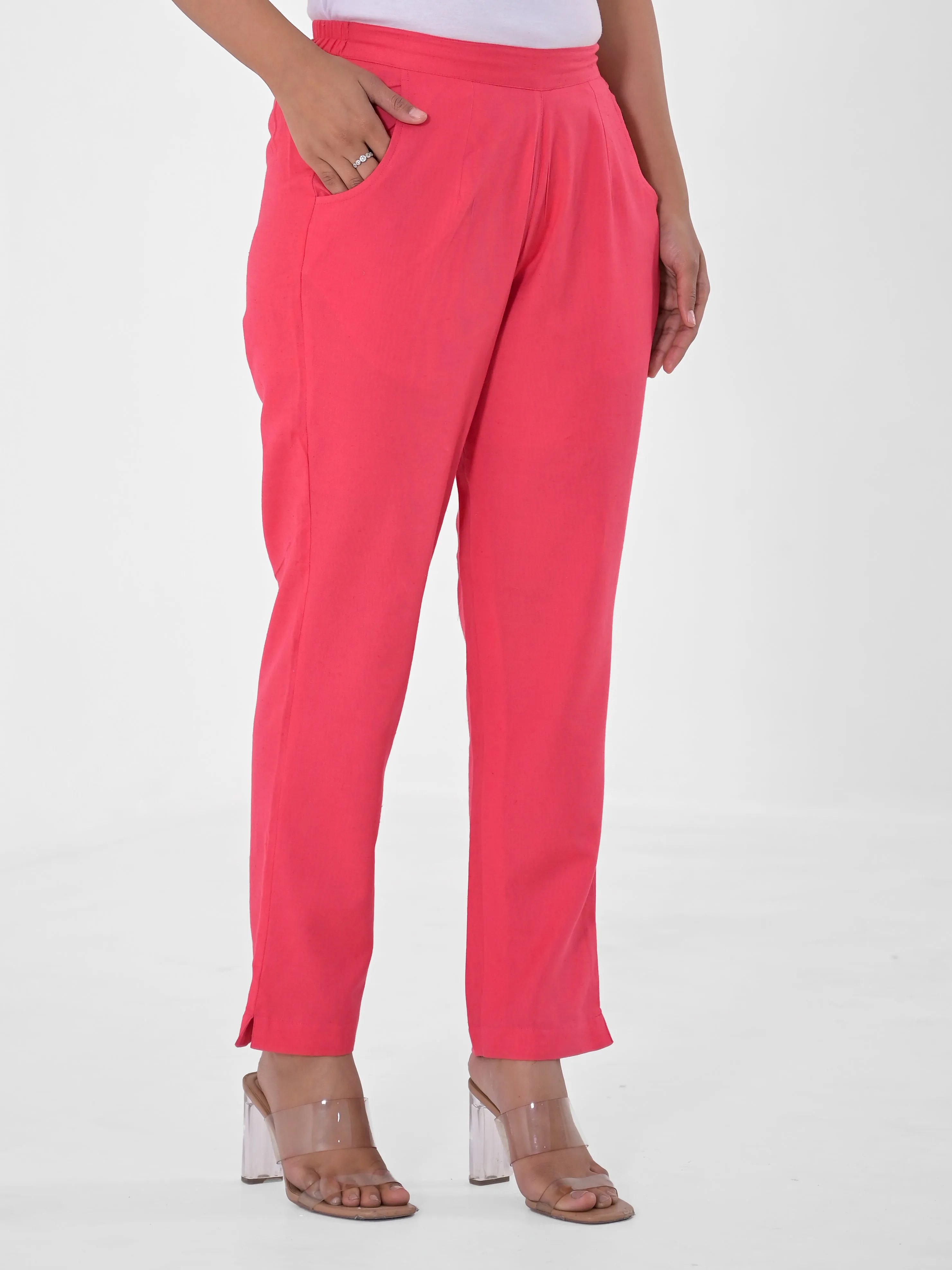 Imperial Red Cotton Pants