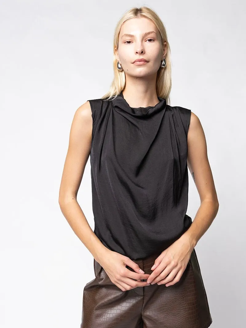 Jessie Draped Sleeveless Top