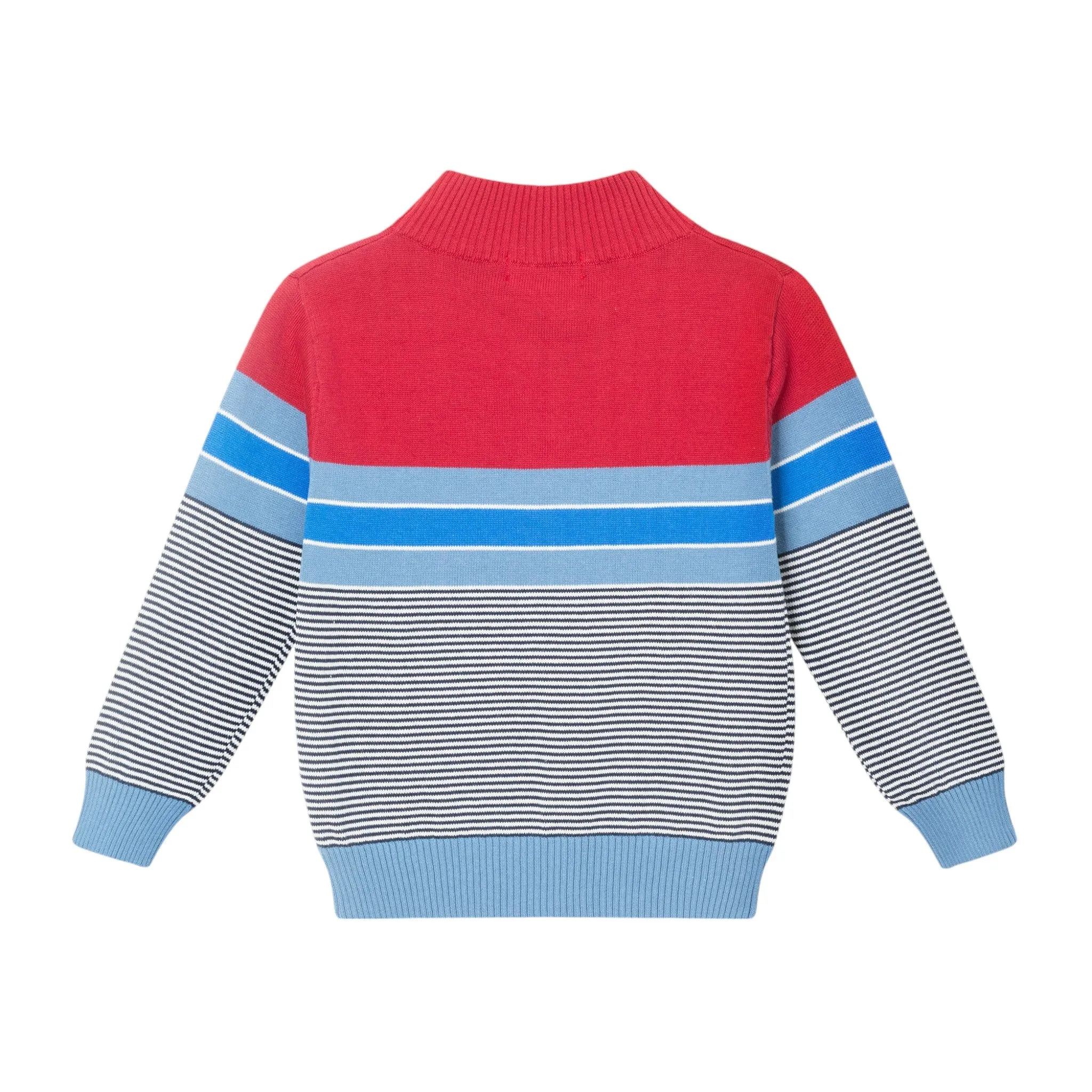 Kids Sweater & Jogger Set | Red Blue Stripes