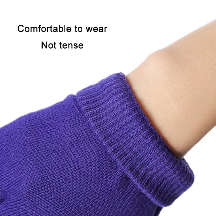 Ladies Non-Slip Fingerless Aerial Yoga Aid Gloves(Purple)