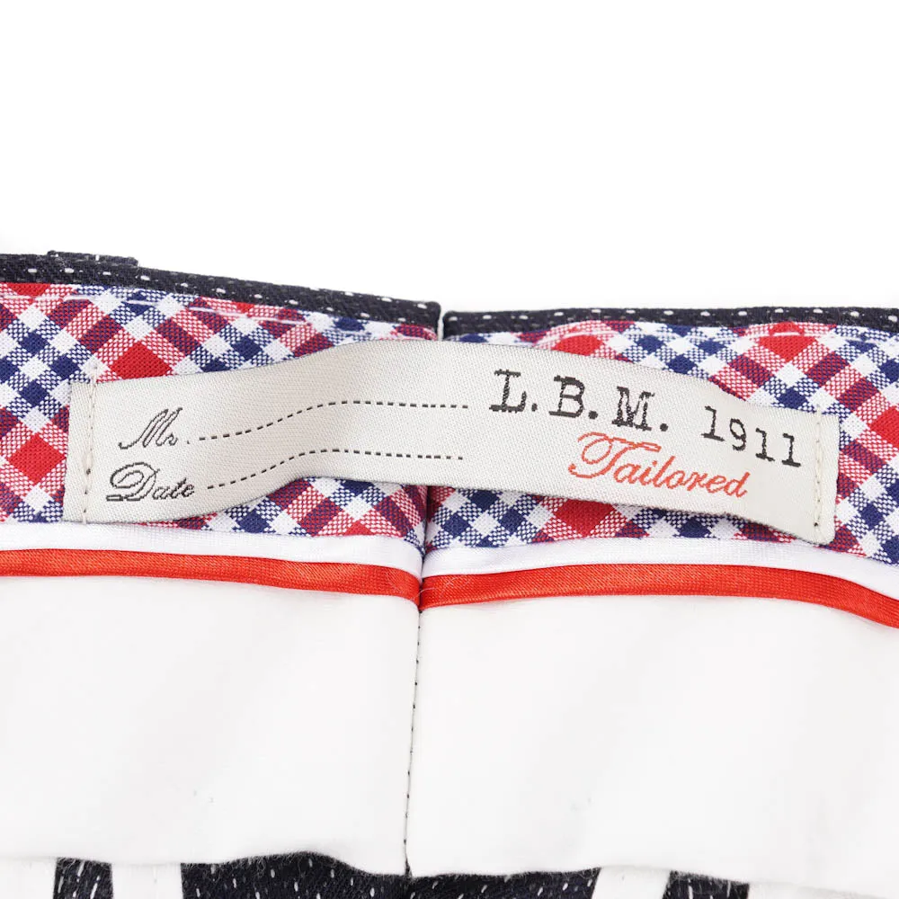 L.B.M. 1911 Navy Patterned Wool Pants