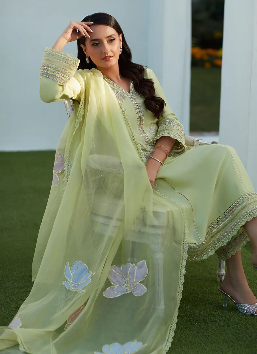 Luxe Pret '23 - Uma Mint Embellished Shirt And Dupatta