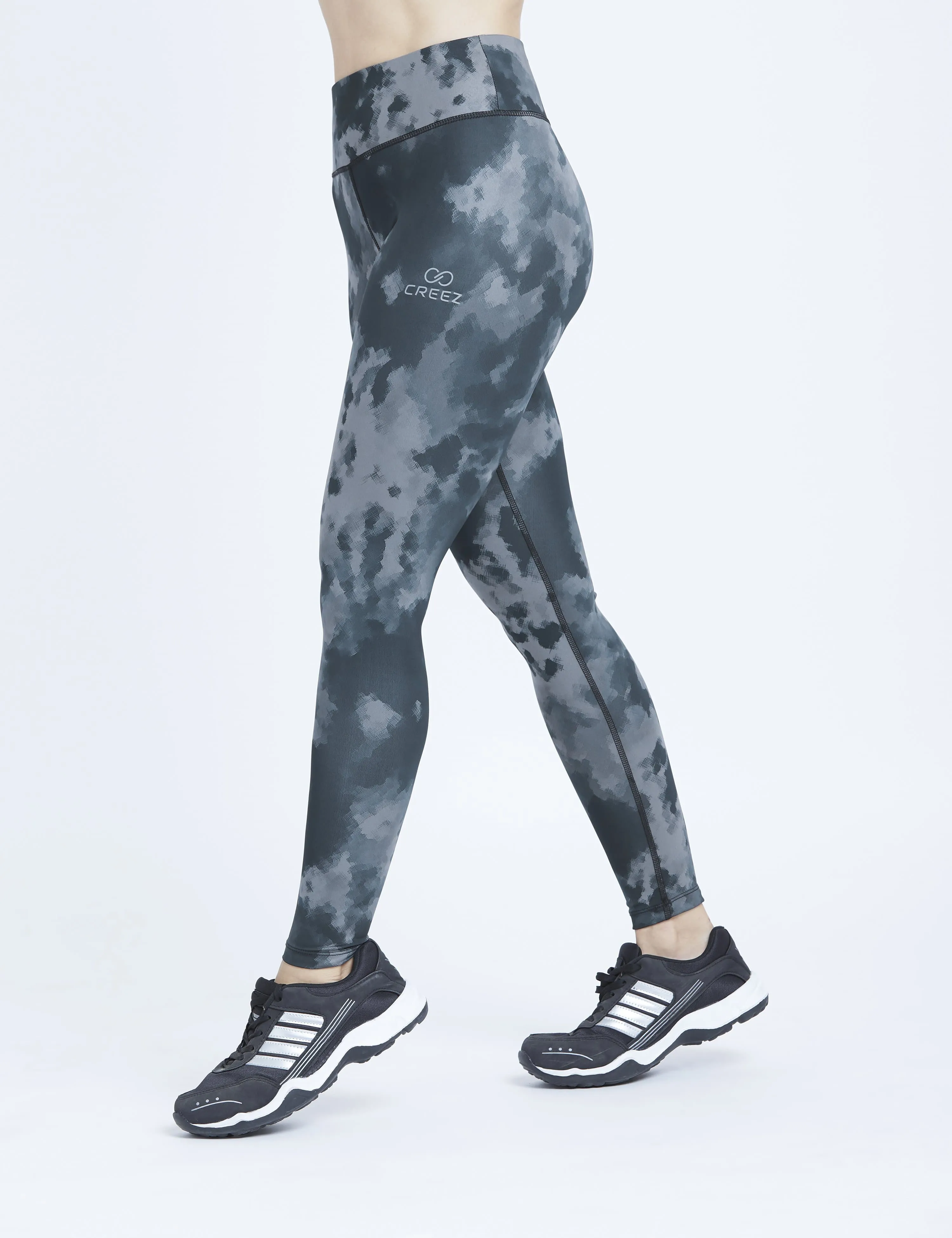 Maxtreme Sketch Effect Printed Full Length Leggings