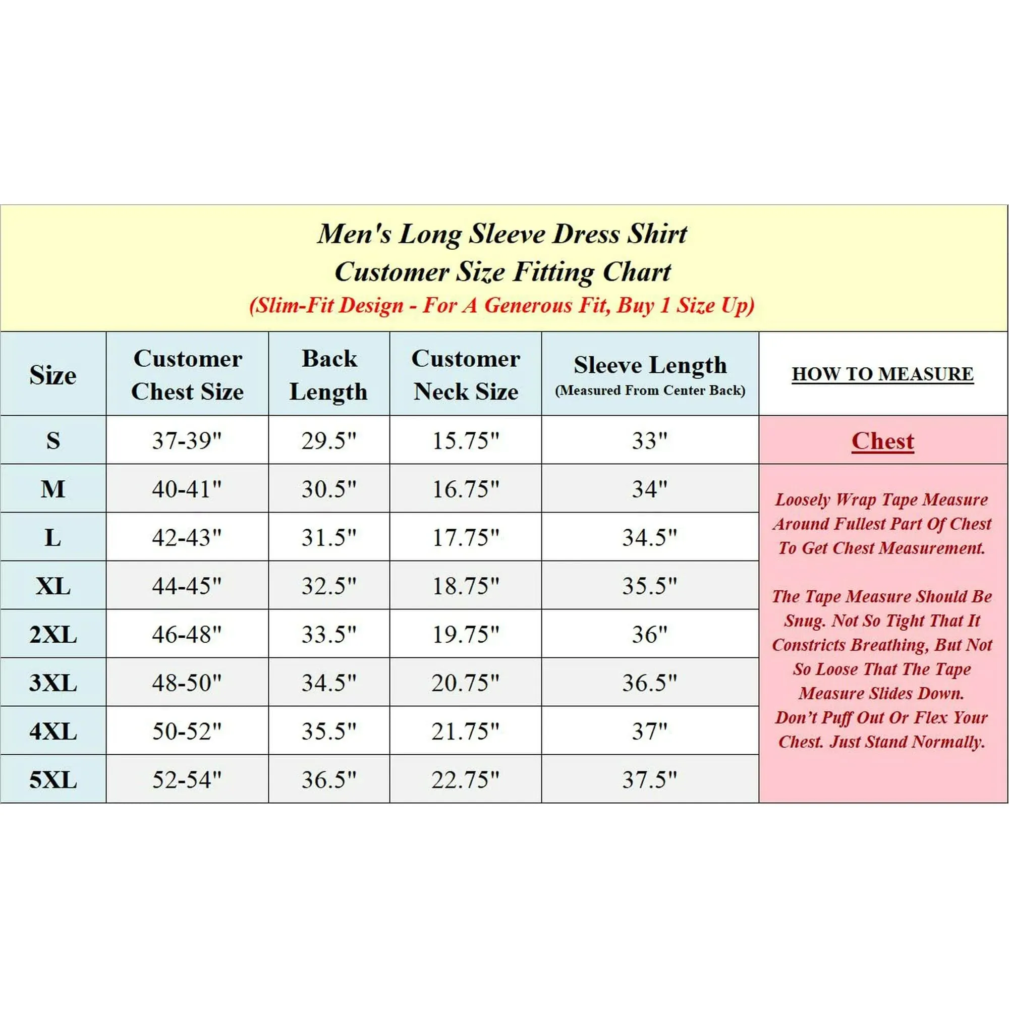 Men's Long Sleeve Slim Fit Dress Shirts (S-2XL)