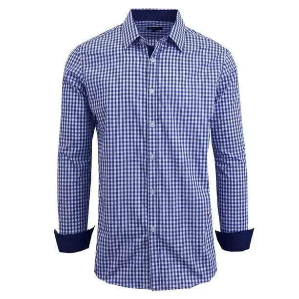 Men's Long Sleeve Slim Fit Dress Shirts (S-2XL)