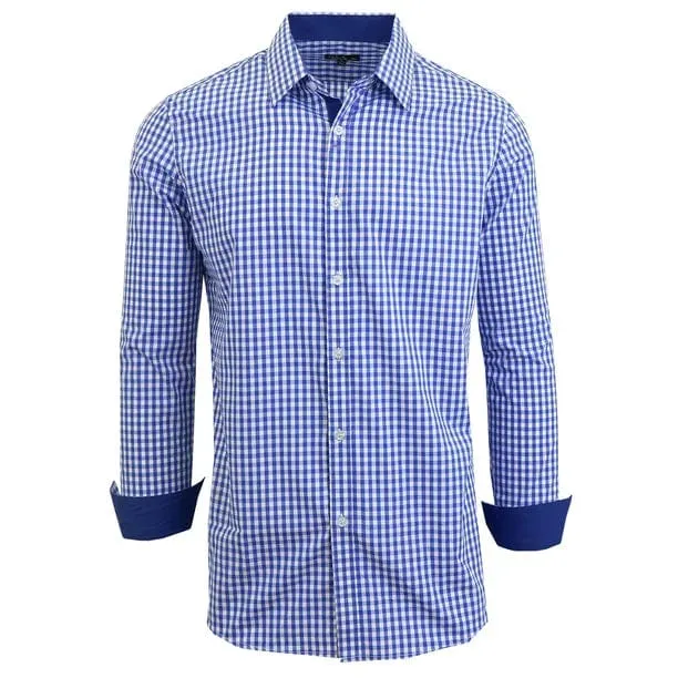 Men's Long Sleeve Slim Fit Dress Shirts (S-2XL)