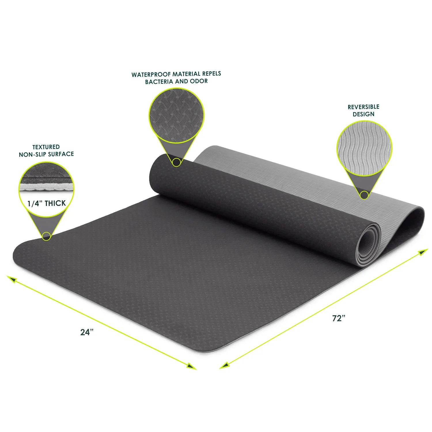 Natura TPE Yoga Mat 1/4"