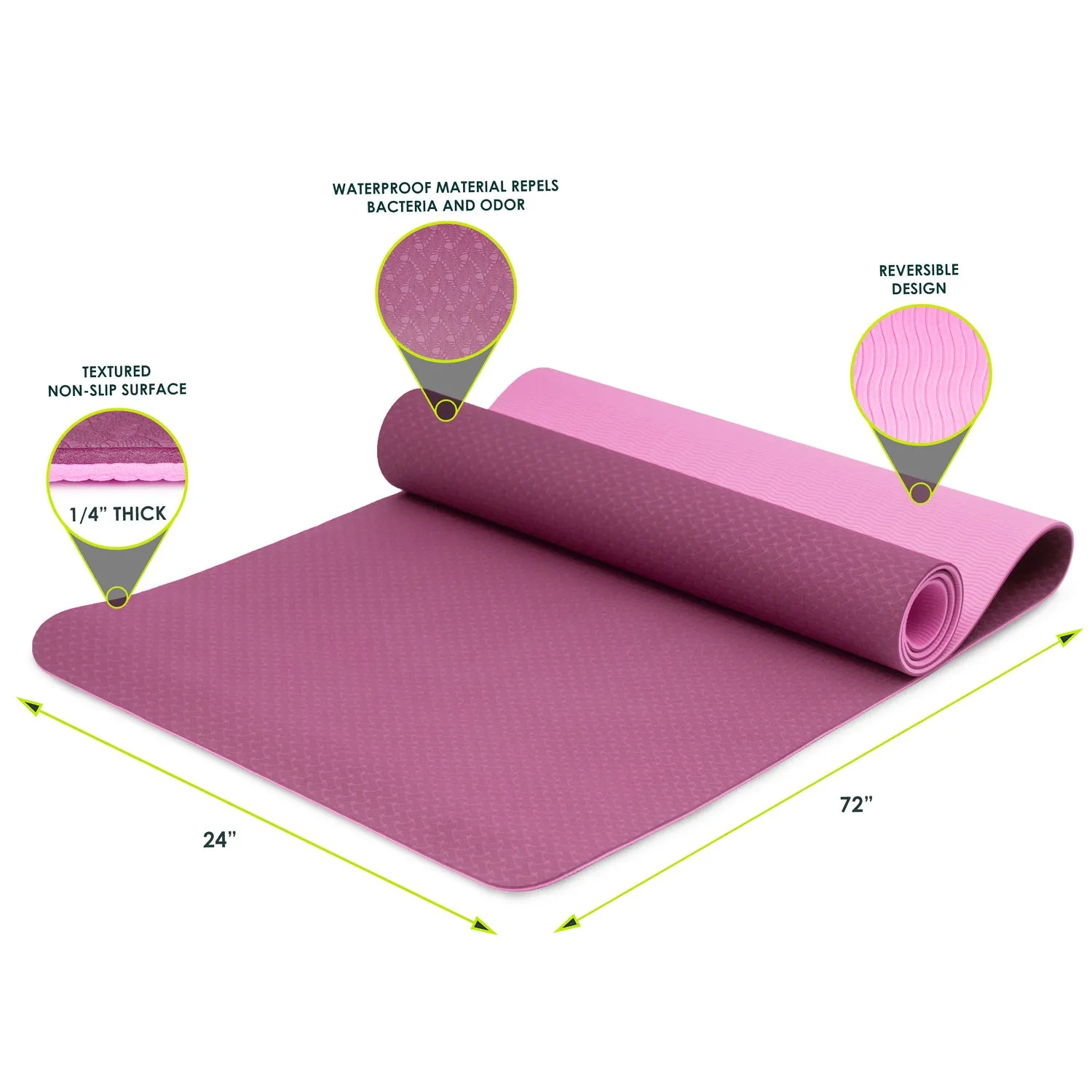 Natura TPE Yoga Mat 1/4"