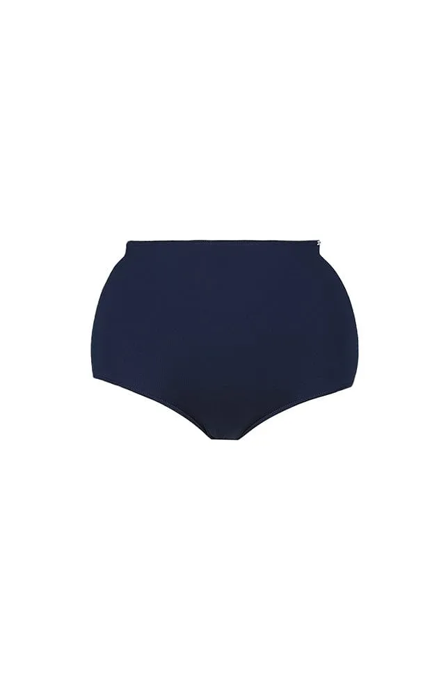 Navy High Waist Bikini Bottoms