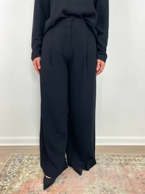 Neve Trouser in Black Crepe