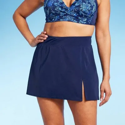 New - Lands' End Women's Tummy Control Swim Skirt Swimwear Skort Bottom UPF 50 