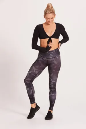 Niyama Sol Midnight Camo Barefoot Legging - Black