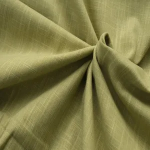 Olive Green Pure Slub Cotton Fabric