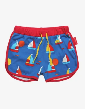 Organic Sailboat Print Running Shorts