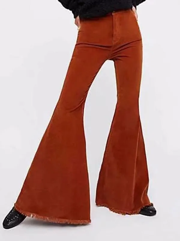 Pretty Color Bell-bottom Pants