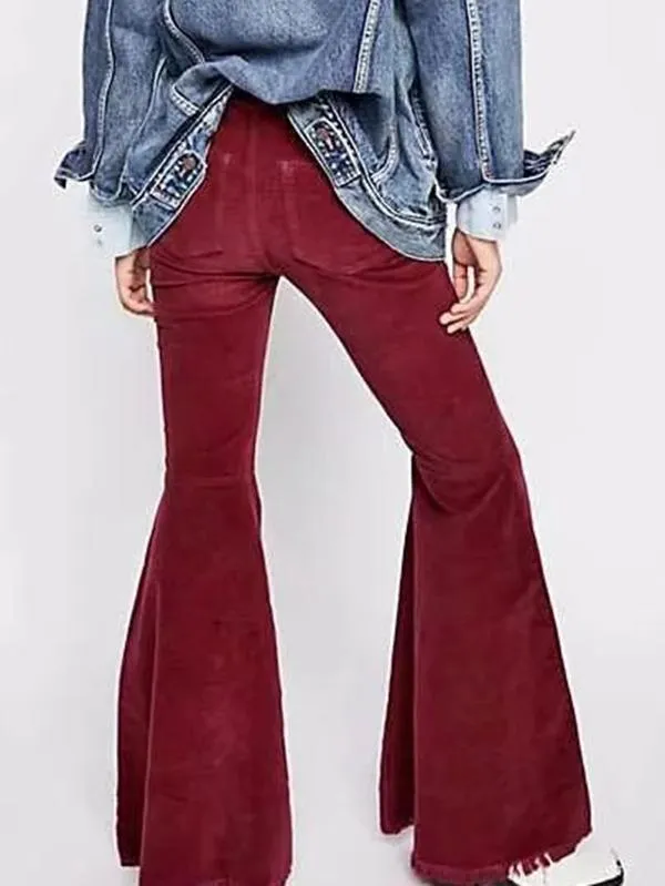 Pretty Color Bell-bottom Pants