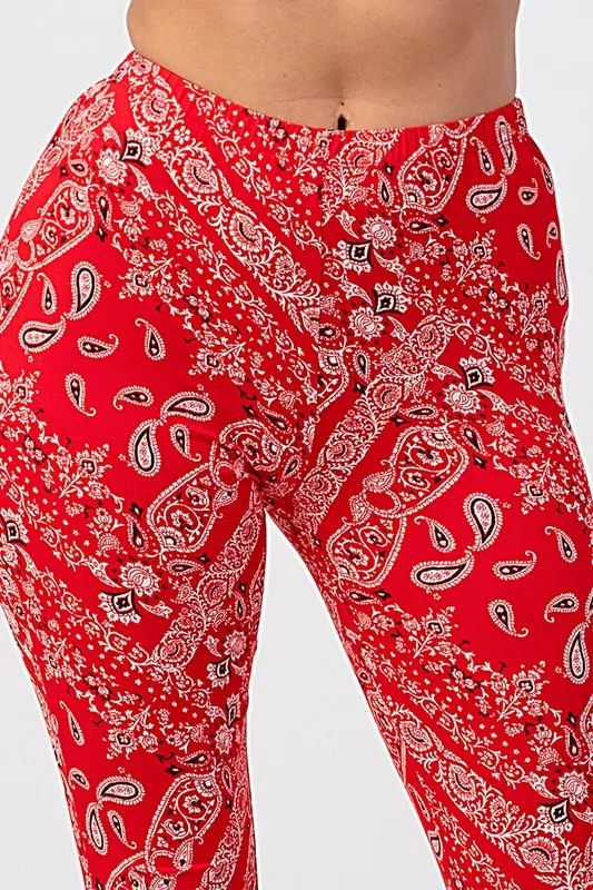 Red Bandana Skinny Pants