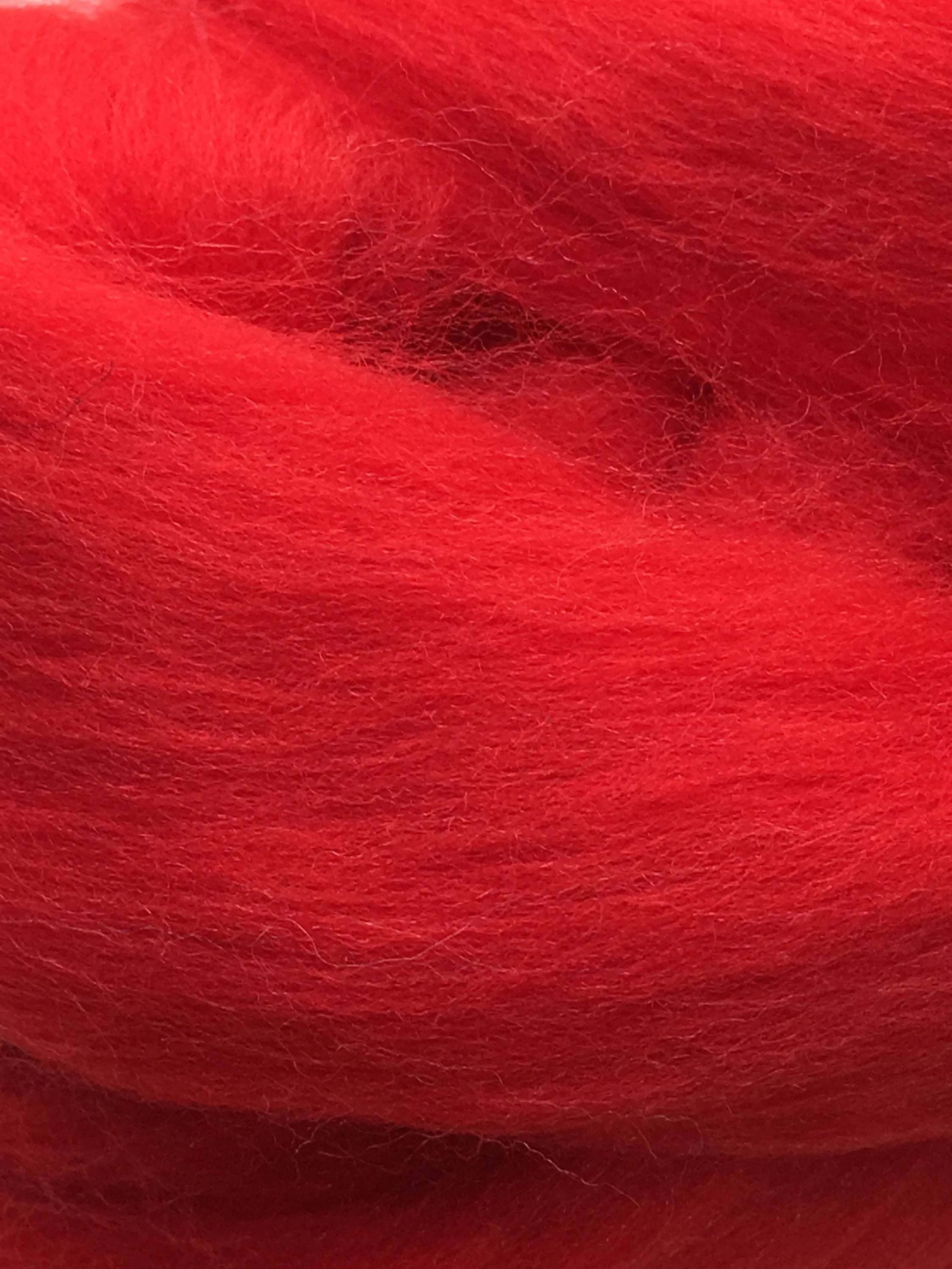 Red Merino Wool Top Roving