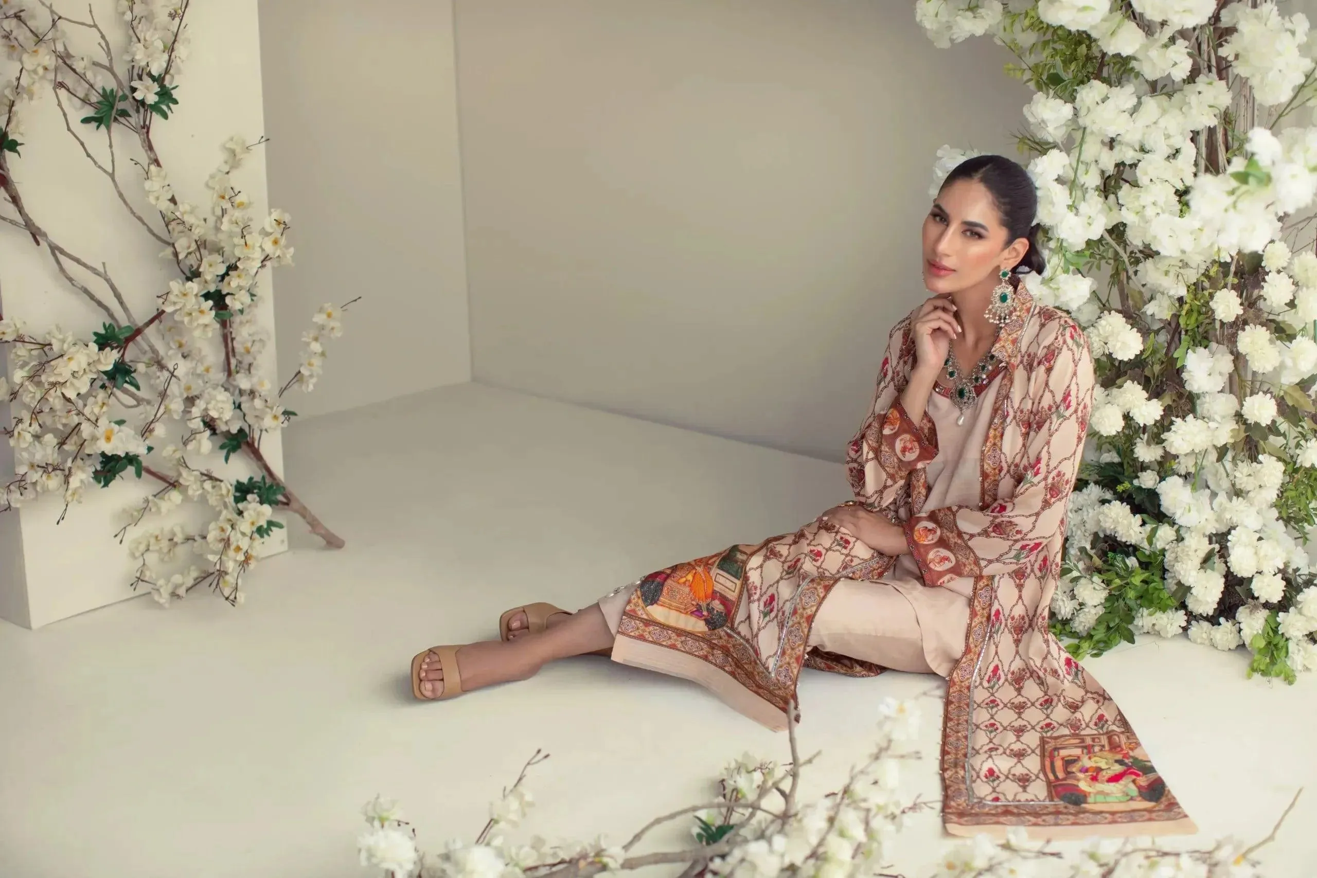 Shehrnaz - SHK-970 - Beige - Digital Print - 3 Piece